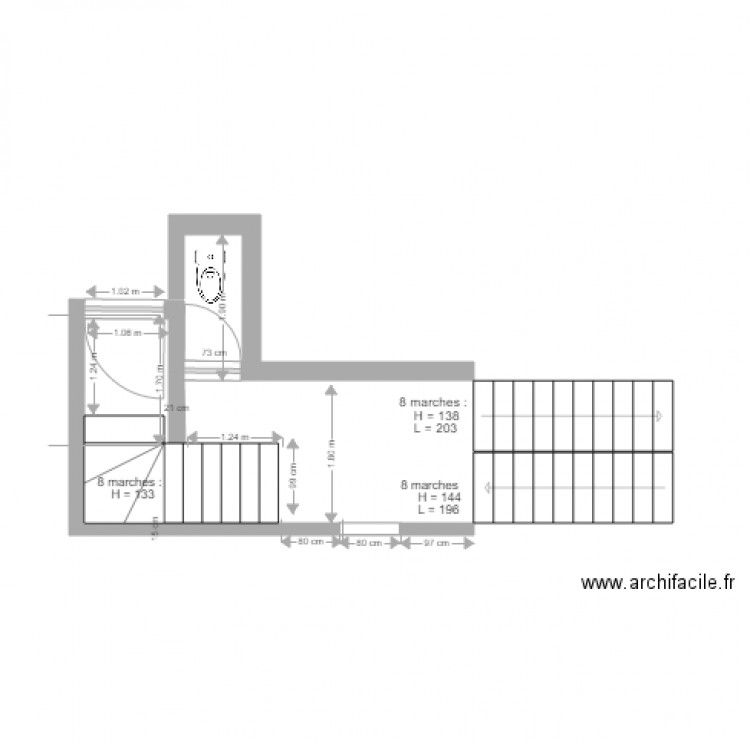 Niveau 3 Entrée Escalier Palier. Plan de 0 pièce et 0 m2