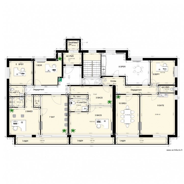 Plan FUTUR 2 eme  Figeac M SUDRES. Plan de 0 pièce et 0 m2