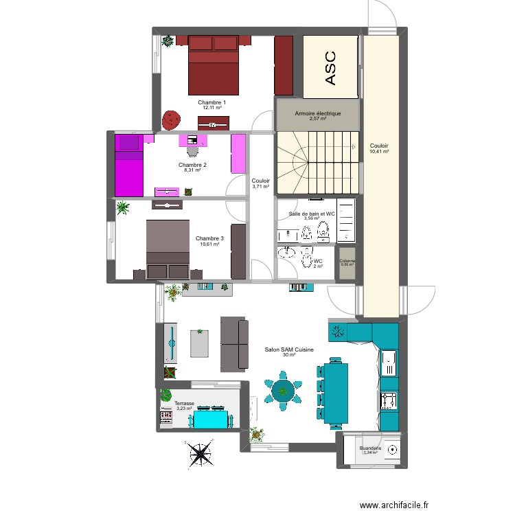 Appart. Plan de 0 pièce et 0 m2
