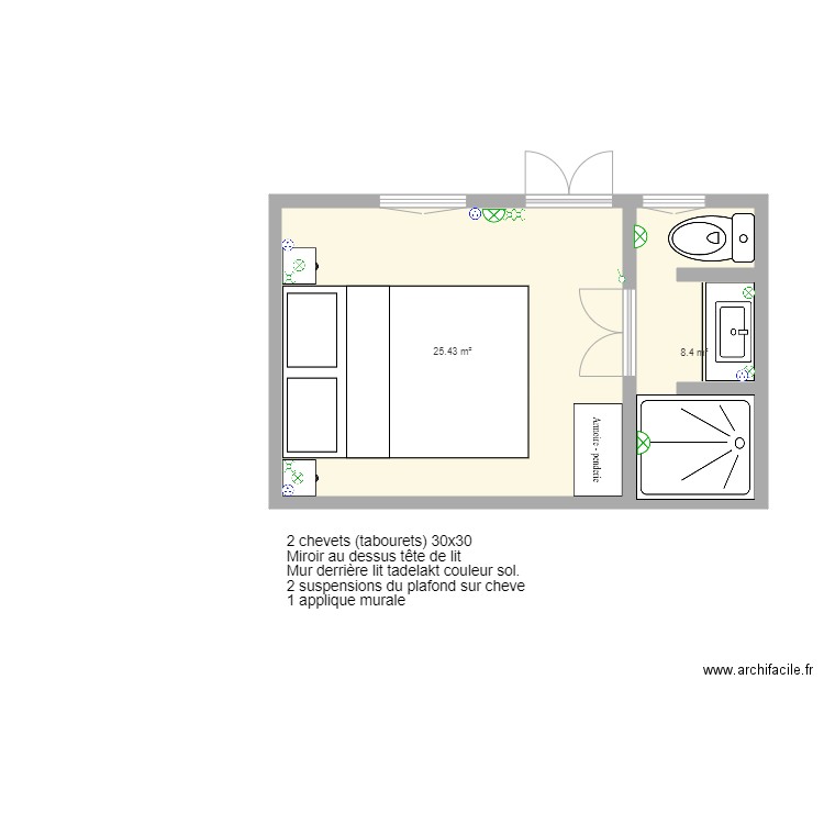 chambre 2. Plan de 0 pièce et 0 m2