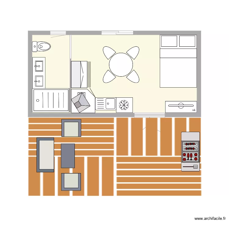 Chalet 1. Plan de 