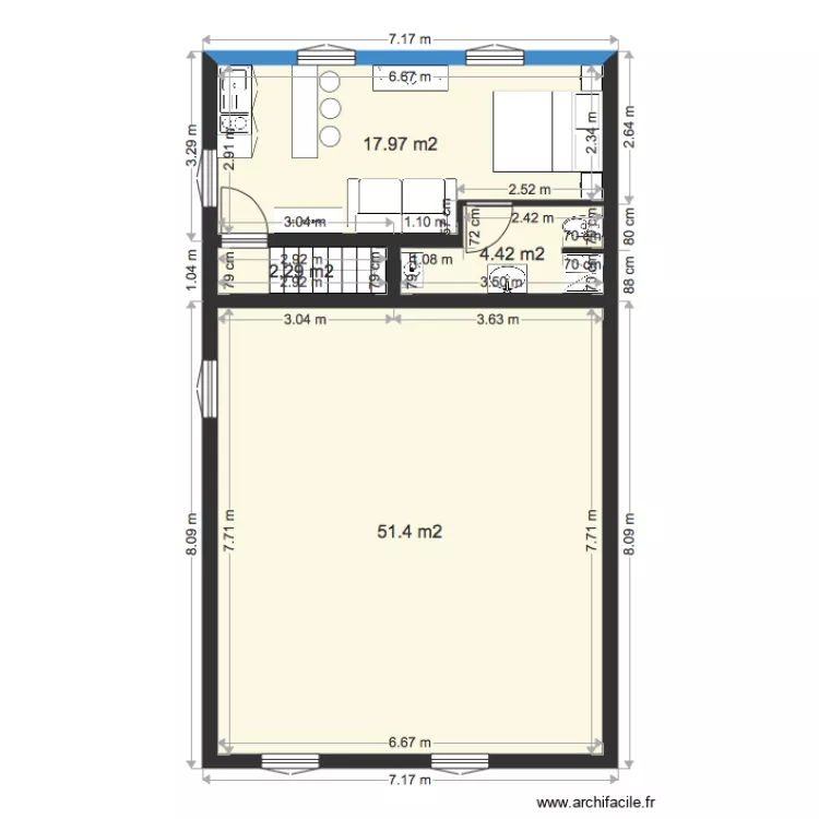 Wirth  studio 1. Plan de 