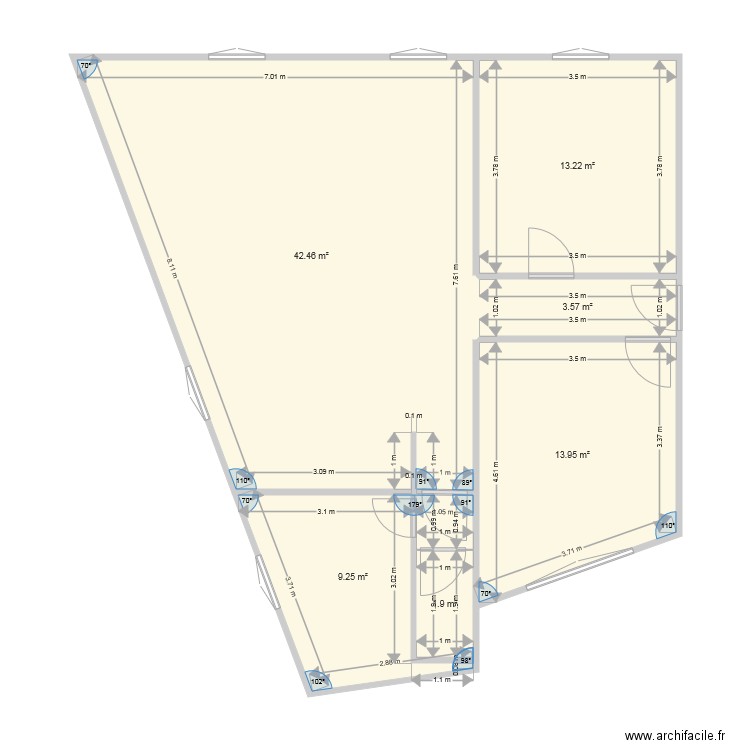 rdc R1 R2. Plan de 0 pièce et 0 m2