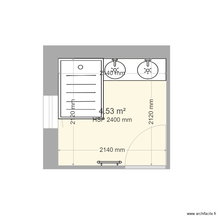 Belaubre sdb haut rénové. Plan de 0 pièce et 0 m2