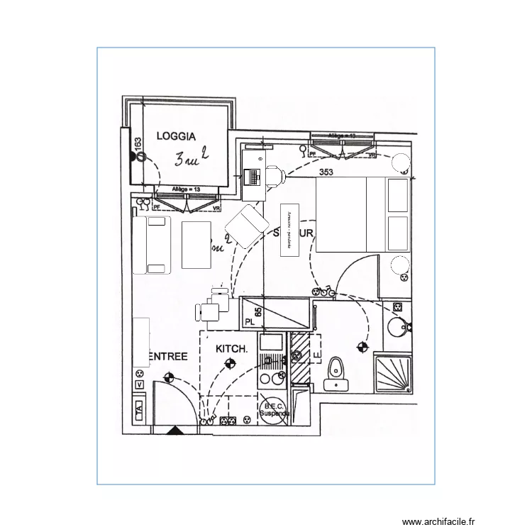 Studio Issy. Plan de 