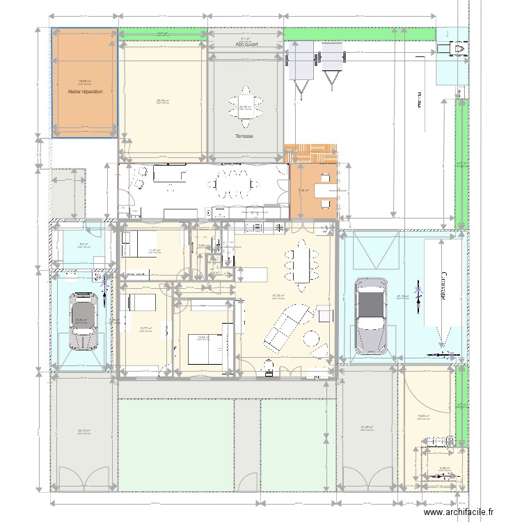 Saint andré 7 mai. Plan de 28 pièces et 400 m2