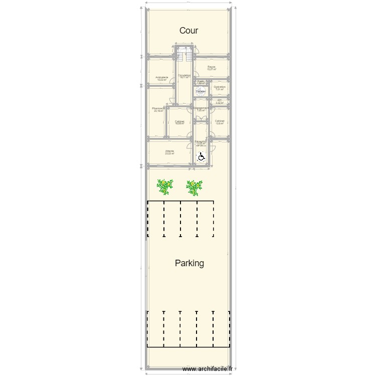 78 TRAPPES 42 LECLERC PLAN MASSE EXISTANT URBA ArL 180622. Plan de 0 pièce et 0 m2
