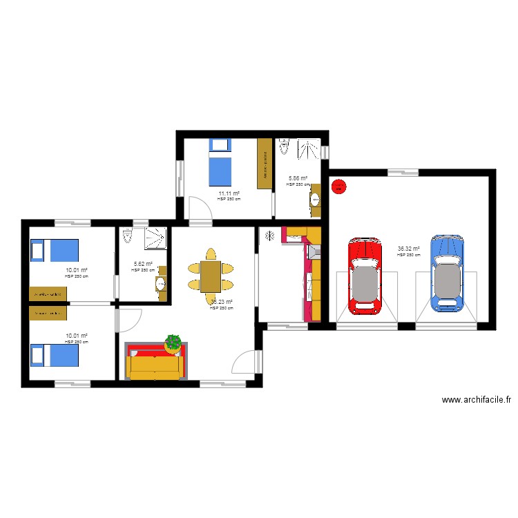 maison au pluriel. Plan de 0 pièce et 0 m2