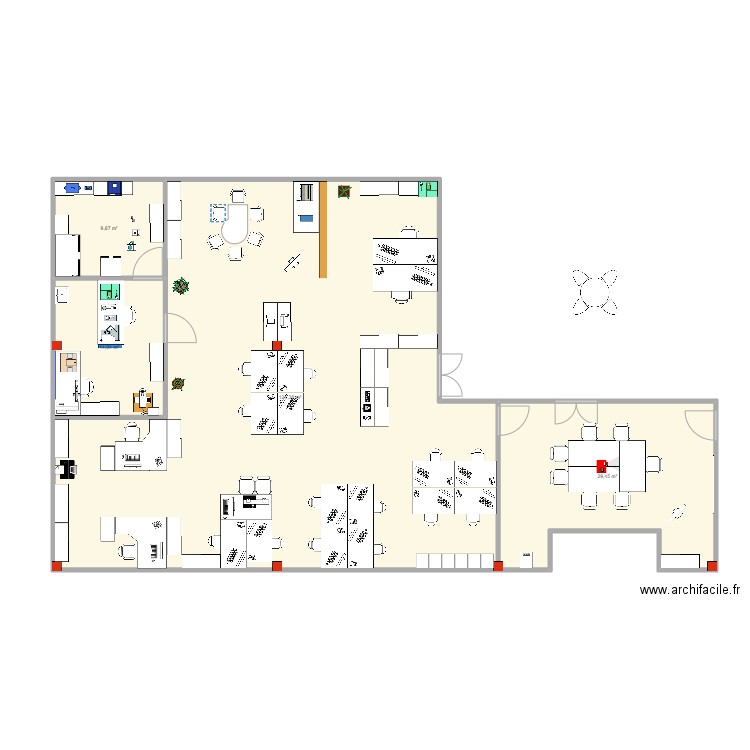 Ecole LVMH - Layout - 2. Plan de 4 pièces et 178 m2