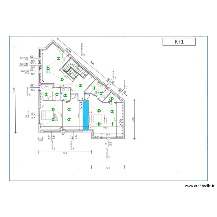 MICIELI R+1. Plan de 0 pièce et 0 m2
