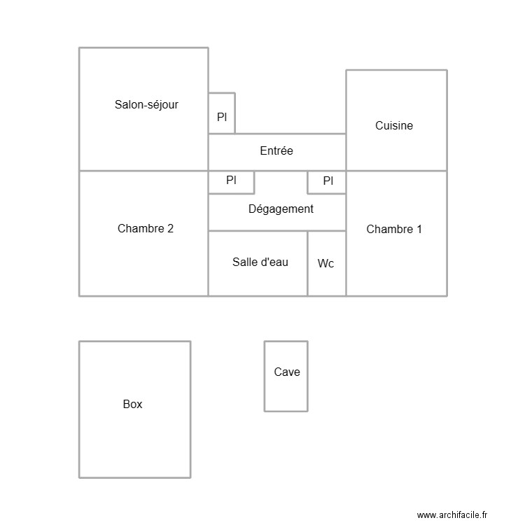 QUIMPER MOUSSET. Plan de 13 pièces et 42 m2