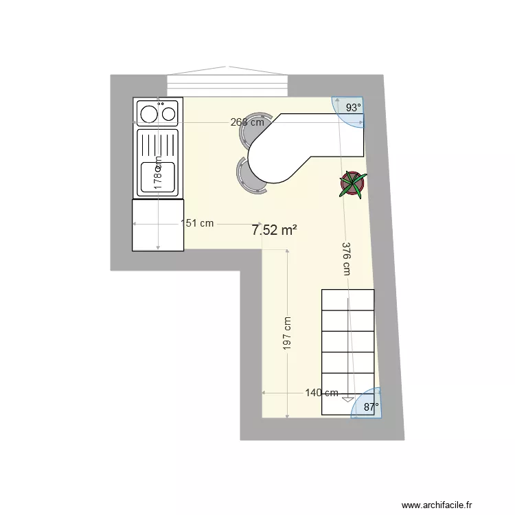 cuisine TALLOIR 2. Plan de 