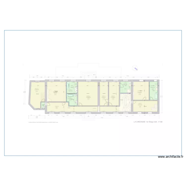 Chateau Chesnaie Etage 1. Plan de 