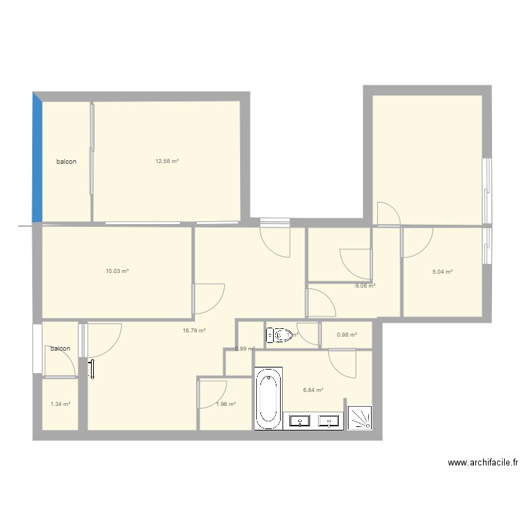 chazal 6 eme etage. Plan de 0 pièce et 0 m2