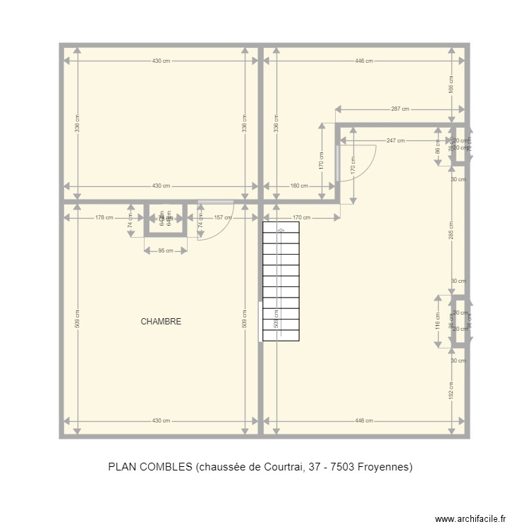 PLAN COMBLES chaussée de Courtrai 37 à 7503 Froyennes. Plan de 0 pièce et 0 m2