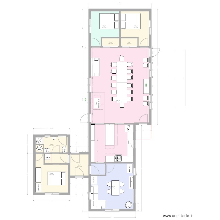 Existant et agrandissement Révision 3. Plan de 0 pièce et 0 m2