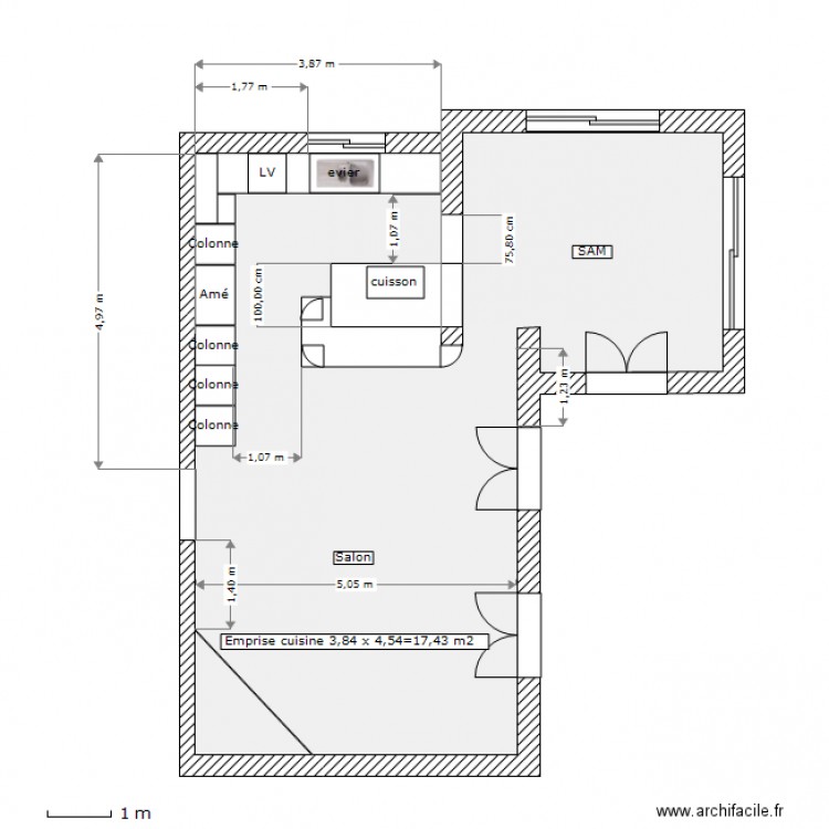 Cuisine Severine C16. Plan de 0 pièce et 0 m2