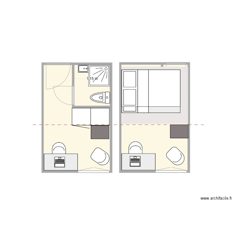 chambre 9 étage 2 BIS. Plan de 0 pièce et 0 m2