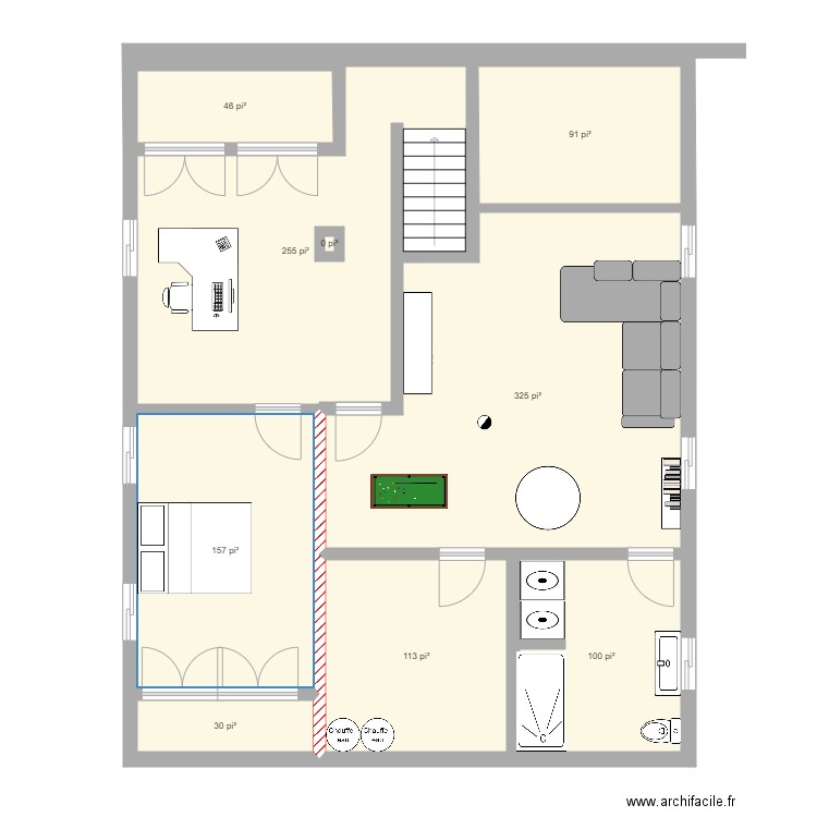 sous sol 1280 Evangéline. Plan de 0 pièce et 0 m2