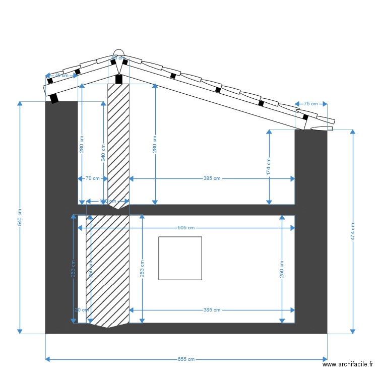 PIGNON OUEST FINAL 2. Plan de 1 pièce et 10 m2