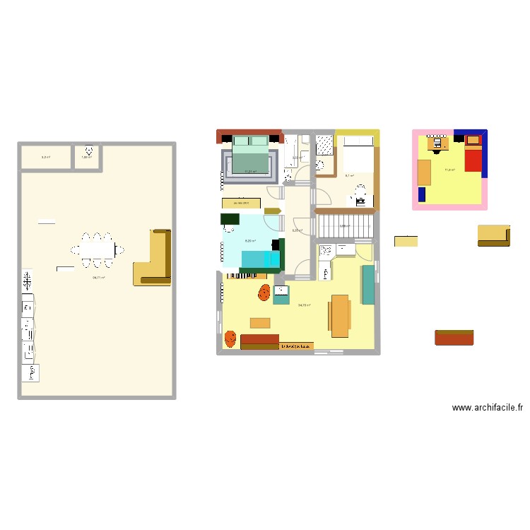 cuisine burdignes. Plan de 12 pièces et 190 m2