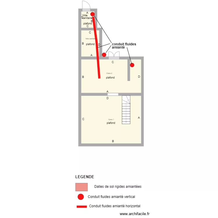 Sous sol logement 1. Plan de 