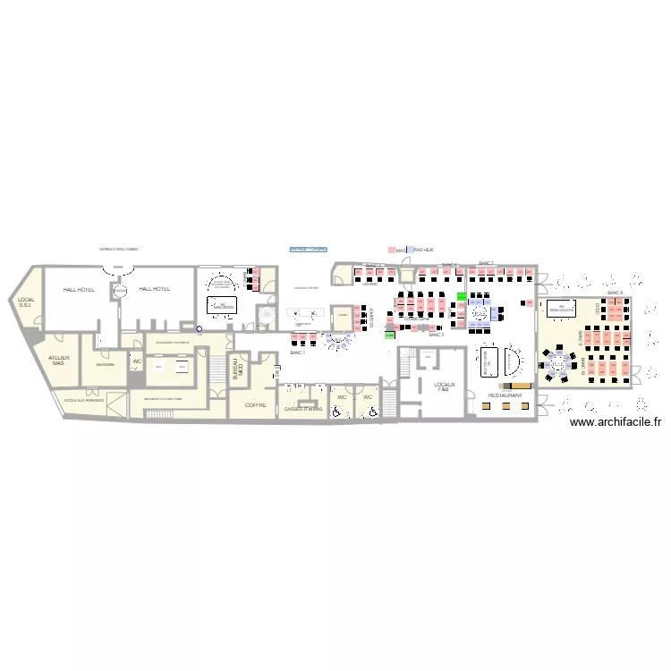 Plan de salle RDC au 06 aout 2020. Plan de 