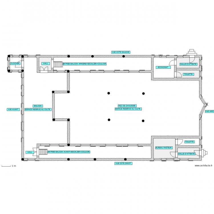 PLAN BALCON EGLISE DE MAKEPE. Plan de 0 pièce et 0 m2