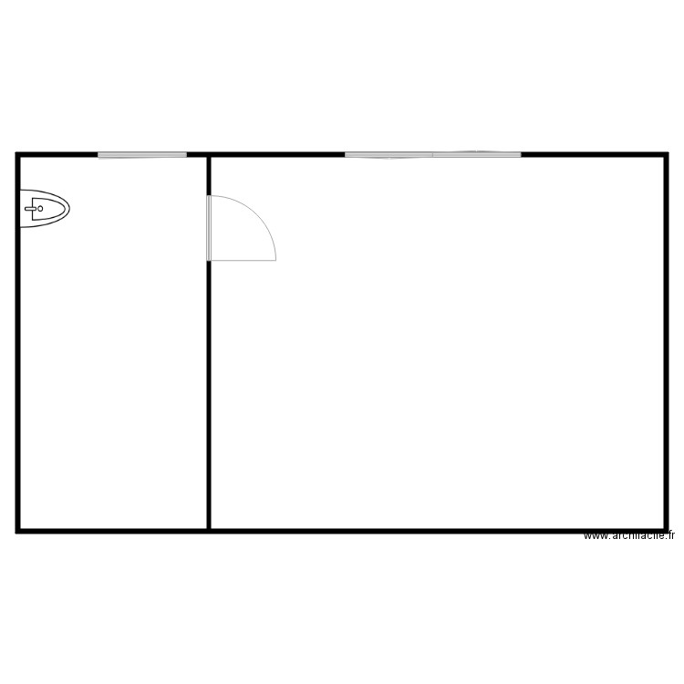 CHAMBRE 1 MANSARDE. Plan de 2 pièces et 767 m2