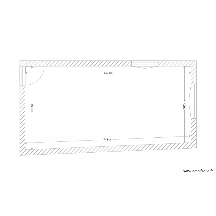 STUDIO JARDIN vide. Plan de 