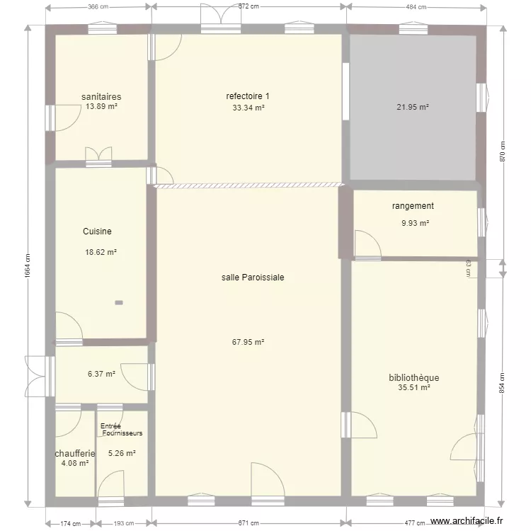 salle paroissiale v3. Plan de 
