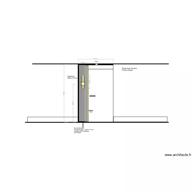 Portes Chambres. Plan de 