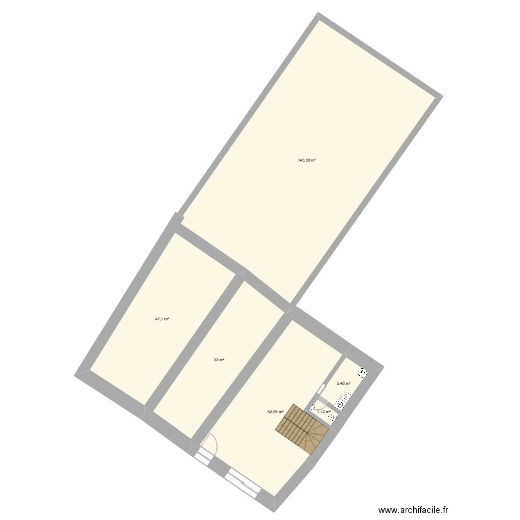 La Ferme depuis cadastre. Plan de 6 pièces et 283 m2