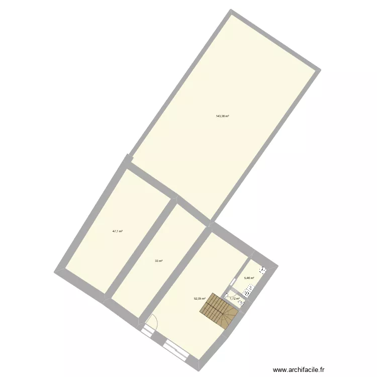 La Ferme depuis cadastre. Plan de 