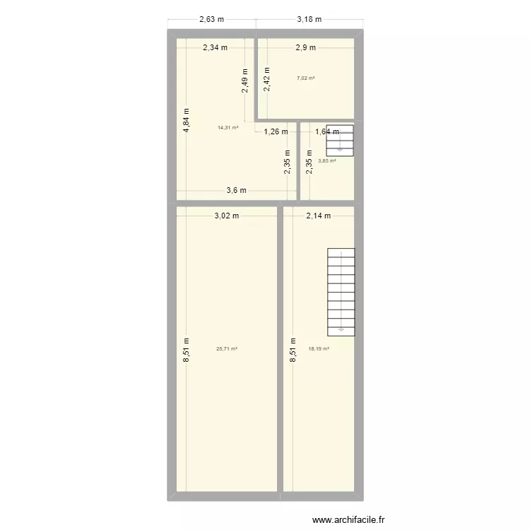 rdc. Plan de 5 Pièces et 69 m² rdc. Plan de 5 Pièces et 69 m²