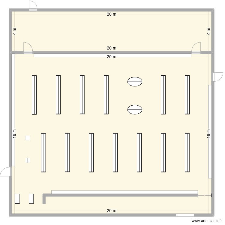 exo mag. Plan de 2 pièces et 400 m2