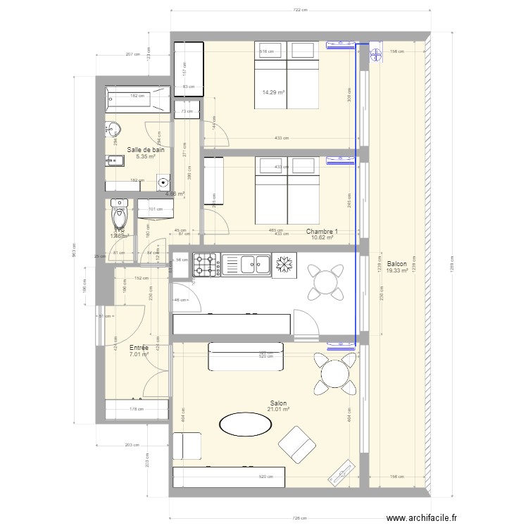 Appartement AMIRAL 40. Plan de 0 pièce et 0 m2