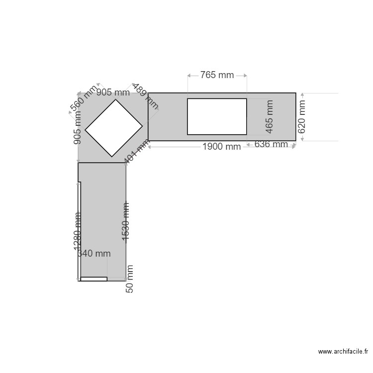 PLAN DE TRAVAIL CUISINE. Plan de 0 pièce et 0 m2