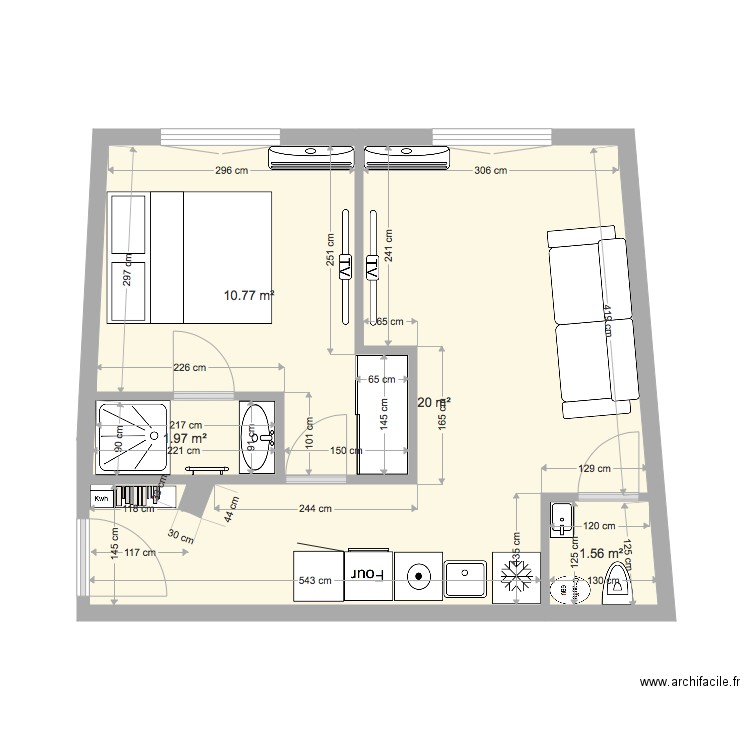 Ch Isobel aménagé. Plan de 0 pièce et 0 m2