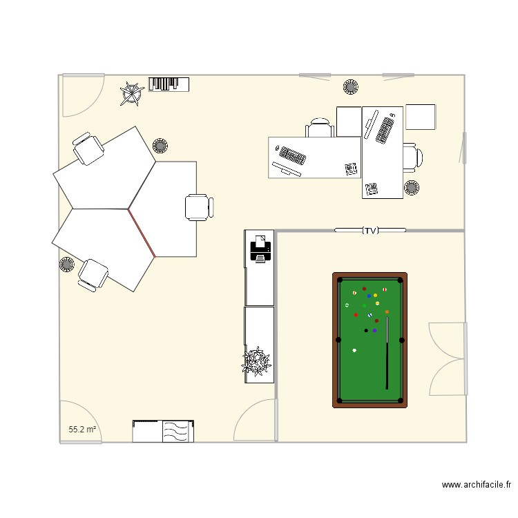 bureau v2. Plan de 0 pièce et 0 m2