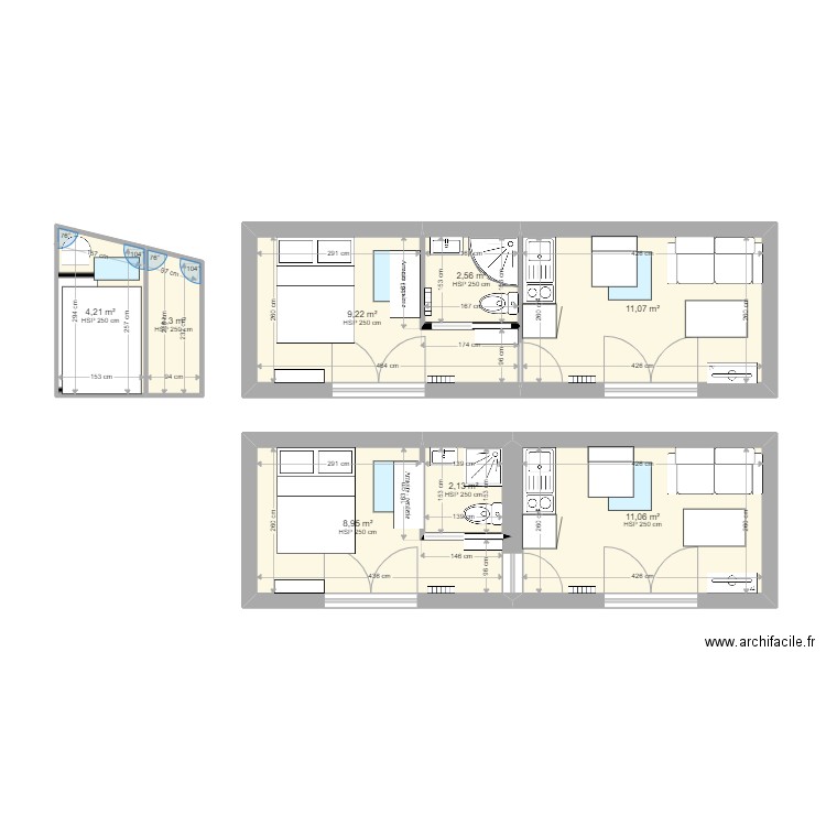 Zola réaménagé. Plan de 0 pièce et 0 m2