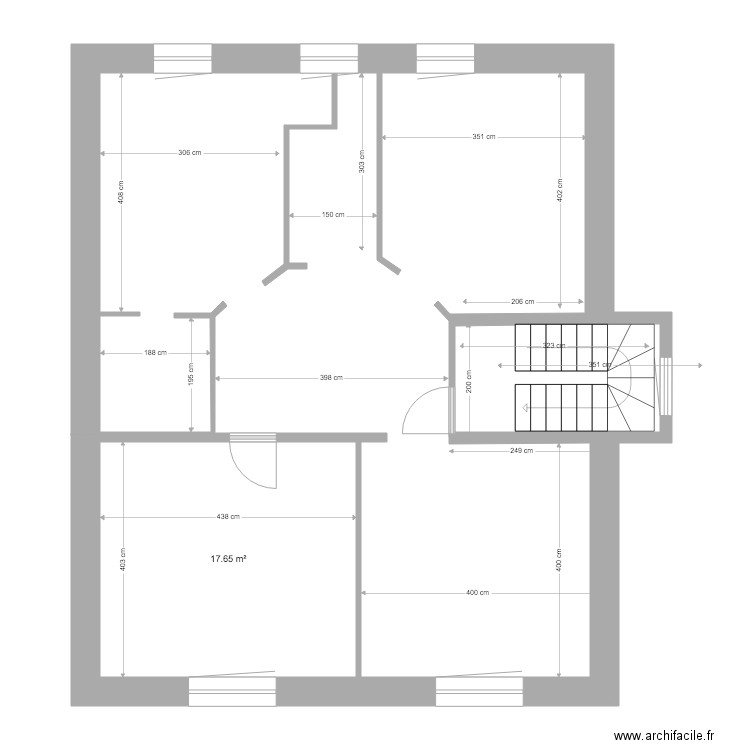 1etage appart thionville existant . Plan de 0 pièce et 0 m2