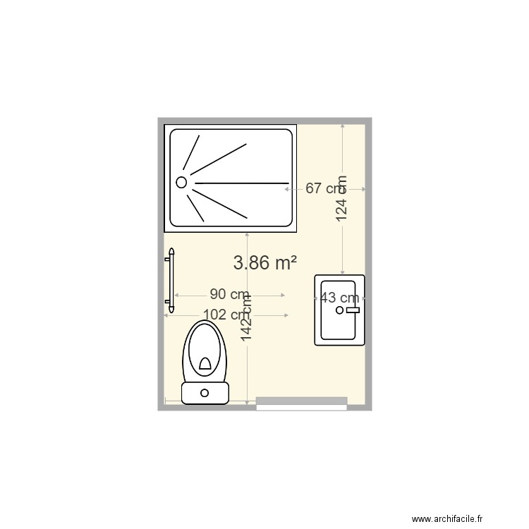 PETITE SALLE DE BAIN. Plan de 0 pièce et 0 m2