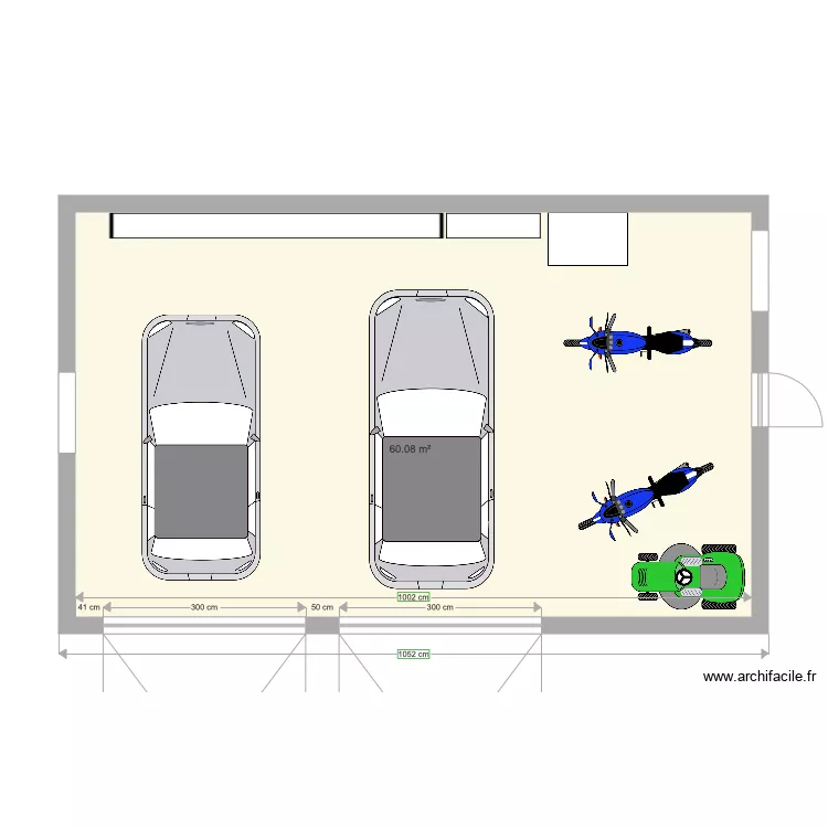 Garage 50m2. Plan de 