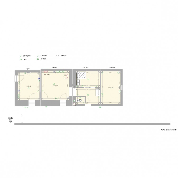 maison marignana et electricité. Plan de 0 pièce et 0 m2