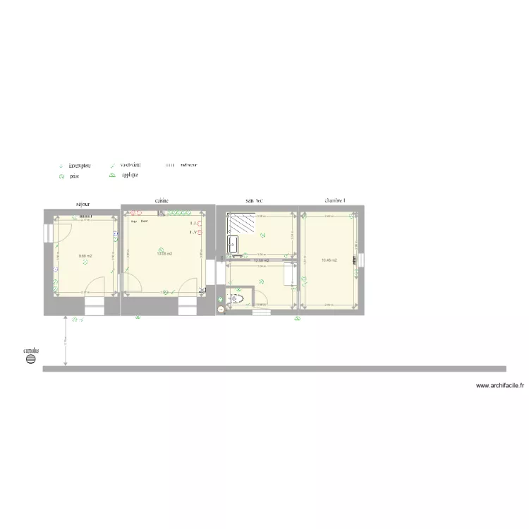 maison marignana et electricité. Plan de maison marignana et electricité. Plan de