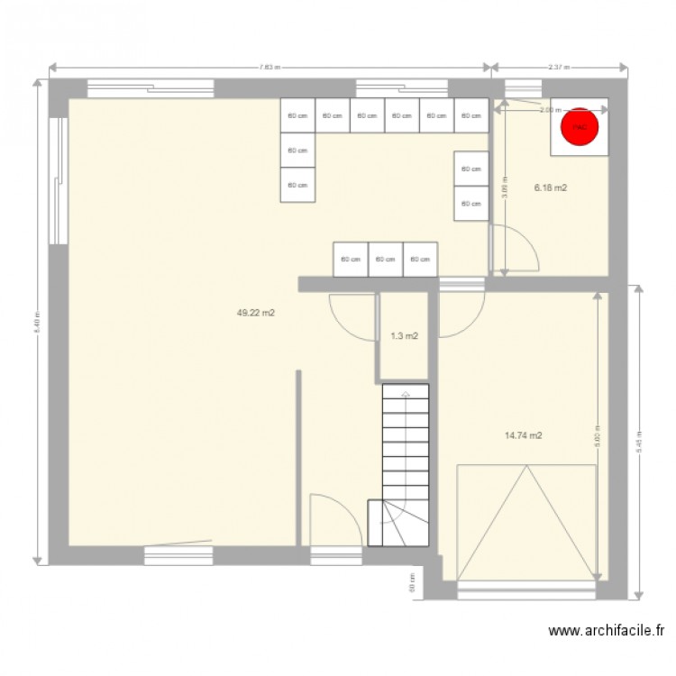 Mansarde10x9. Plan de 0 pièce et 0 m2