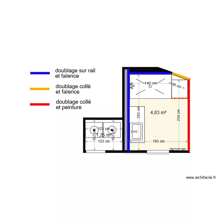 VUILLAULE SDB AMENAGEMENT. Plan de VUILLAULE SDB AMENAGEMENT. Plan de