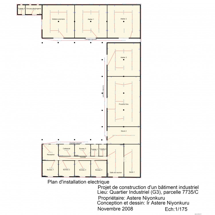 plan electricité. Plan de 0 pièce et 0 m2