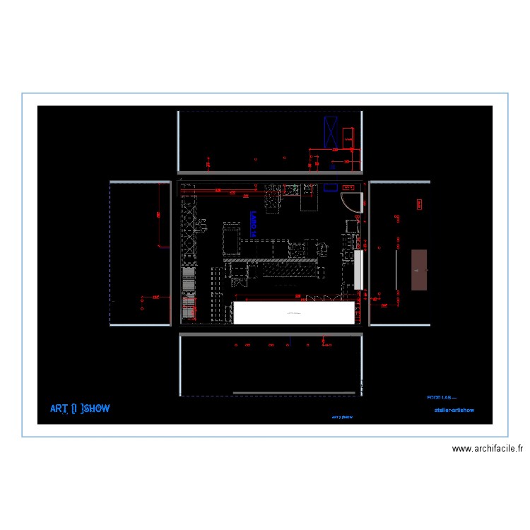 FIVE GUYS. Plan de 1 pièce et 52 m2